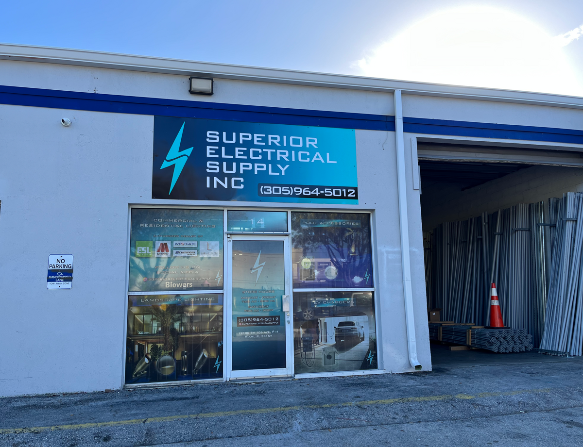 Superior Electrical Supply storefront in Miami Florida - professional electrical supply store serving South Florida contractors and homeowners